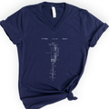 Micropipette Patent v-neck t-shirt — Navy
