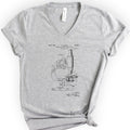 Microscope Patent v-neck t-shirt — Athletic Heather