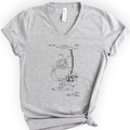 Microscope Patent v-neck t-shirt — Athletic Heather