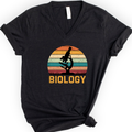Microscope Sunset v-neck t-shirt — Black