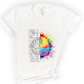Mind's Duality v-neck t-shirt — White