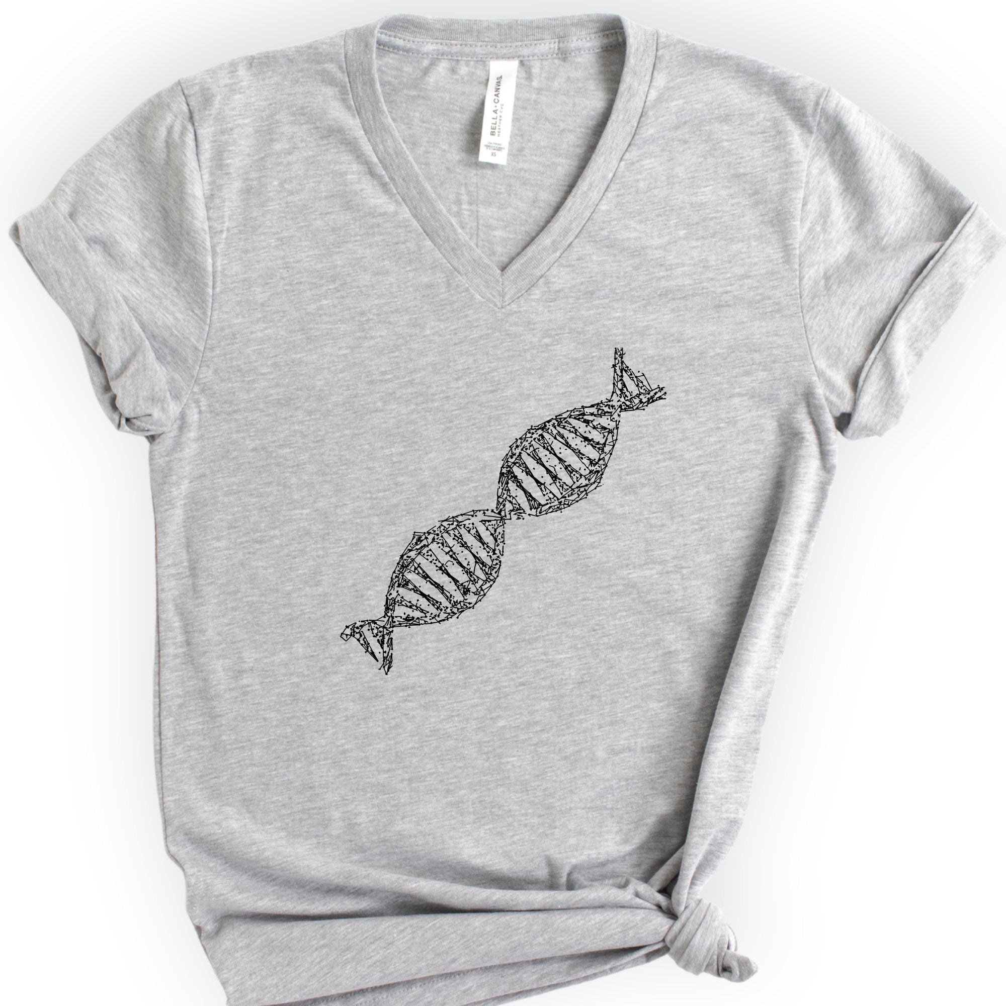 Minimalist DNA v-neck t-shirt — Athletic Heather
