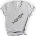 Minimalist DNA v-neck t-shirt — Athletic Heather