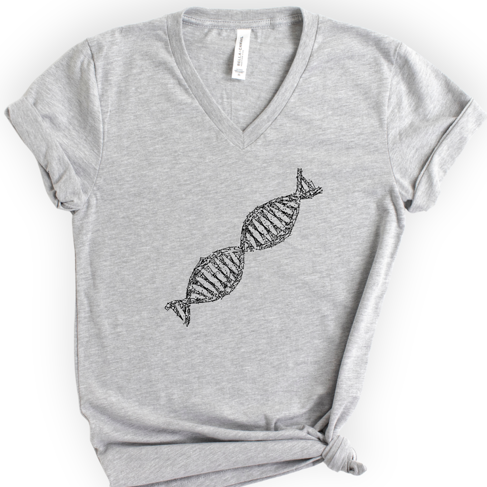 Minimalist DNA v-neck t-shirt — Athletic Heather
