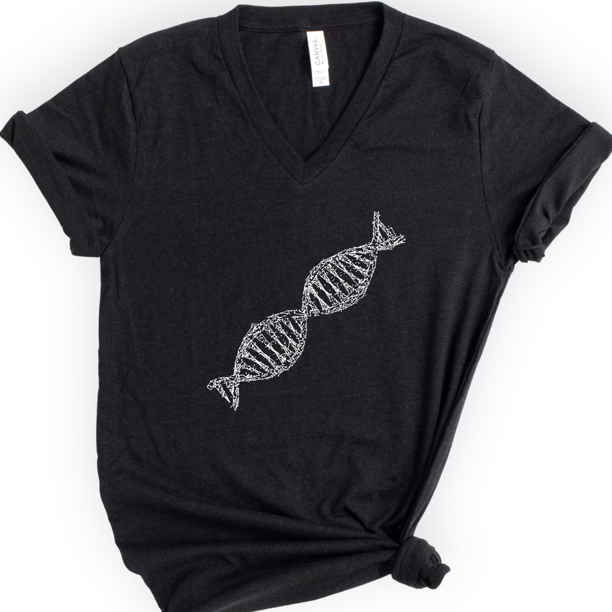 Minimalist DNA v-neck t-shirt — Black