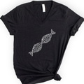 Minimalist DNA v-neck t-shirt — Black