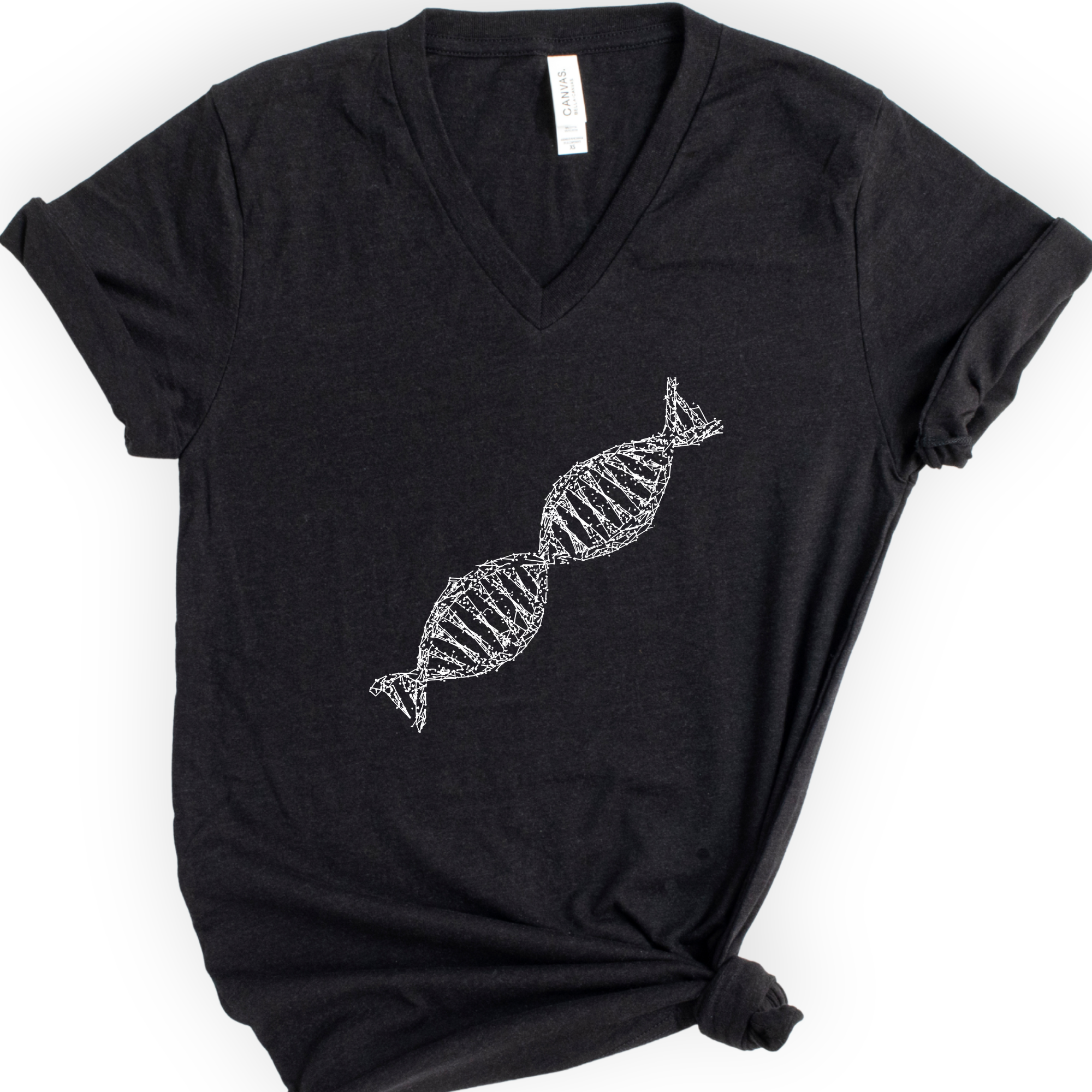 Minimalist DNA v-neck t-shirt — Black
