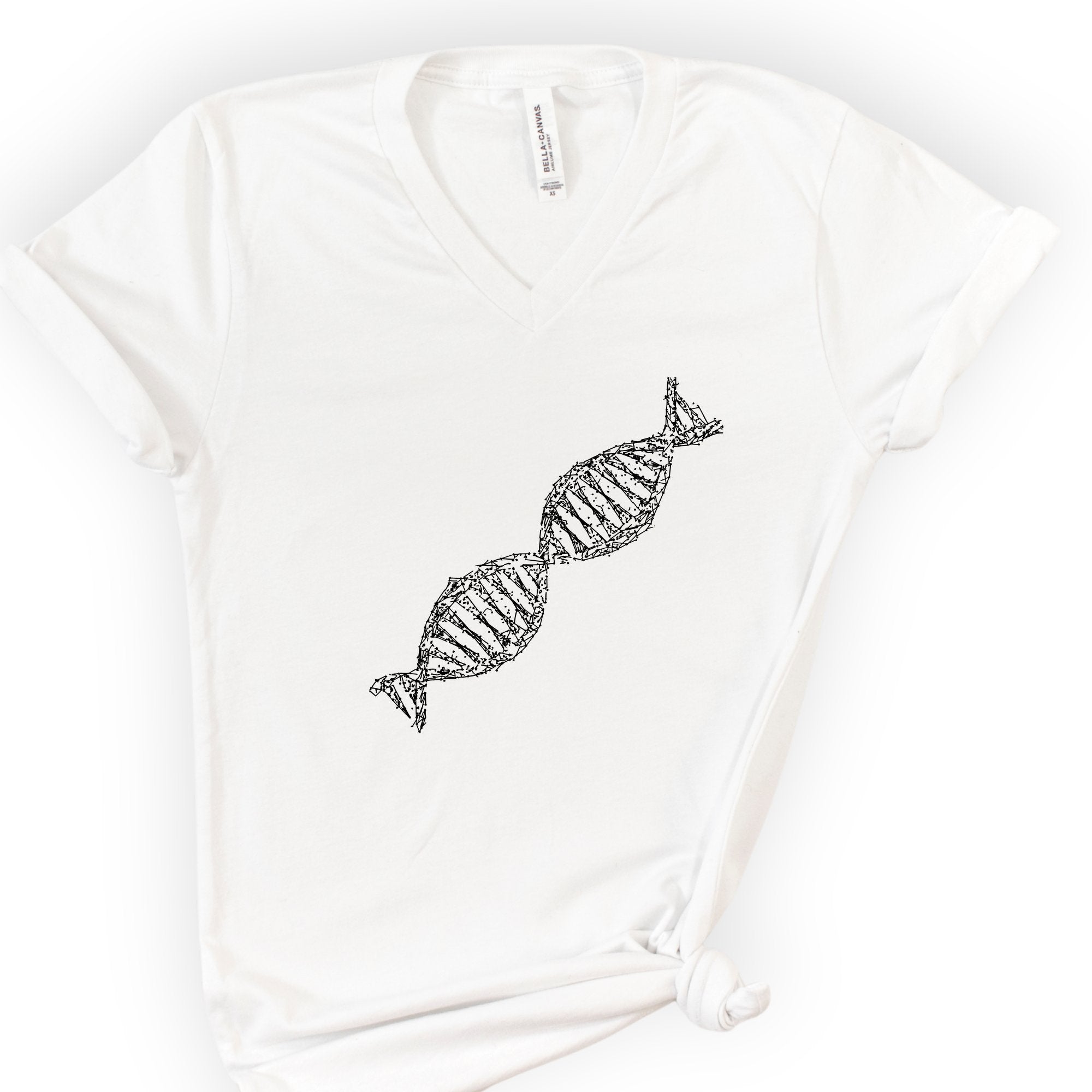 Minimalist DNA v-neck t-shirt — White