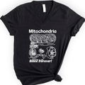 Mitochondria Powering Life v-neck t-shirt — Black