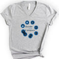 Mitosis Divide and Conquer v-neck t-shirt — Athletic Heather