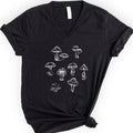 Mushrooms v-neck t-shirt — Black