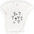 Mushrooms v-neck t-shirt — White