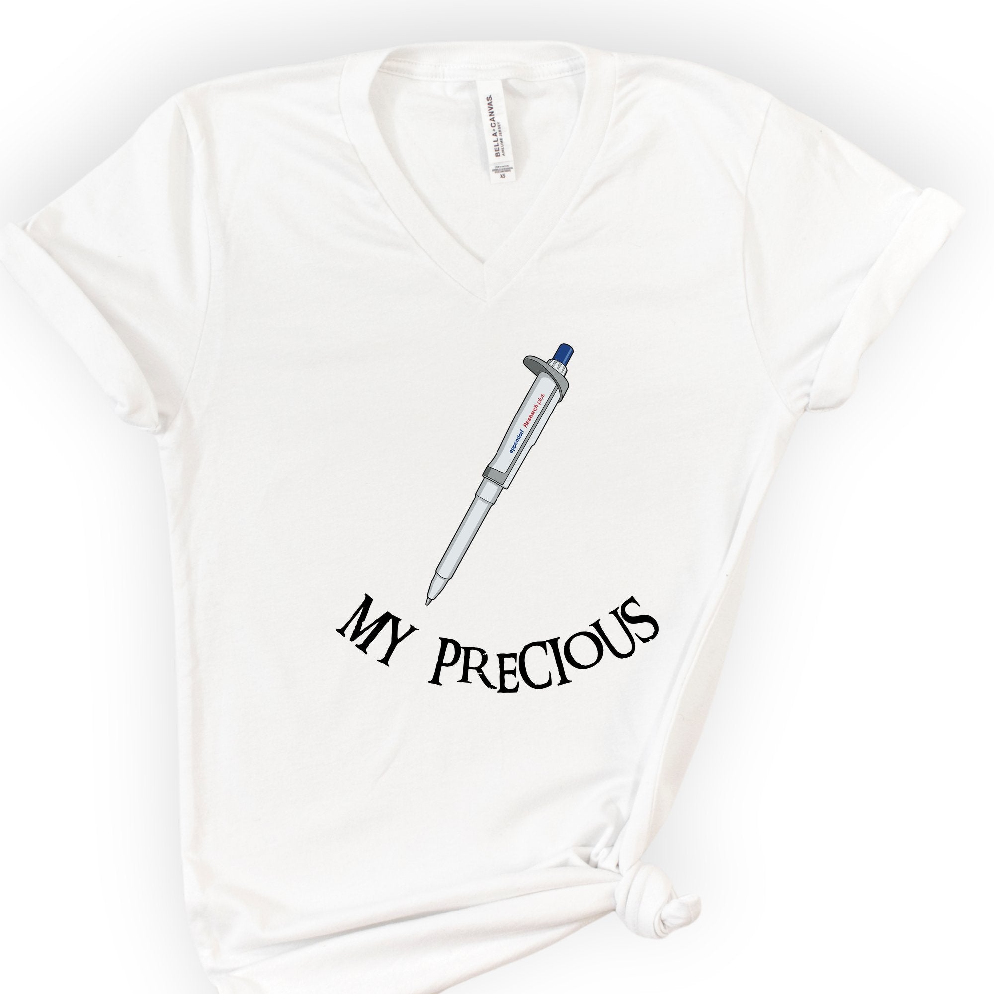 My Precious Lab Pen v-neck t-shirt — White