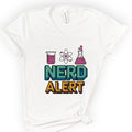 Nerd Alert v-neck t-shirt — White