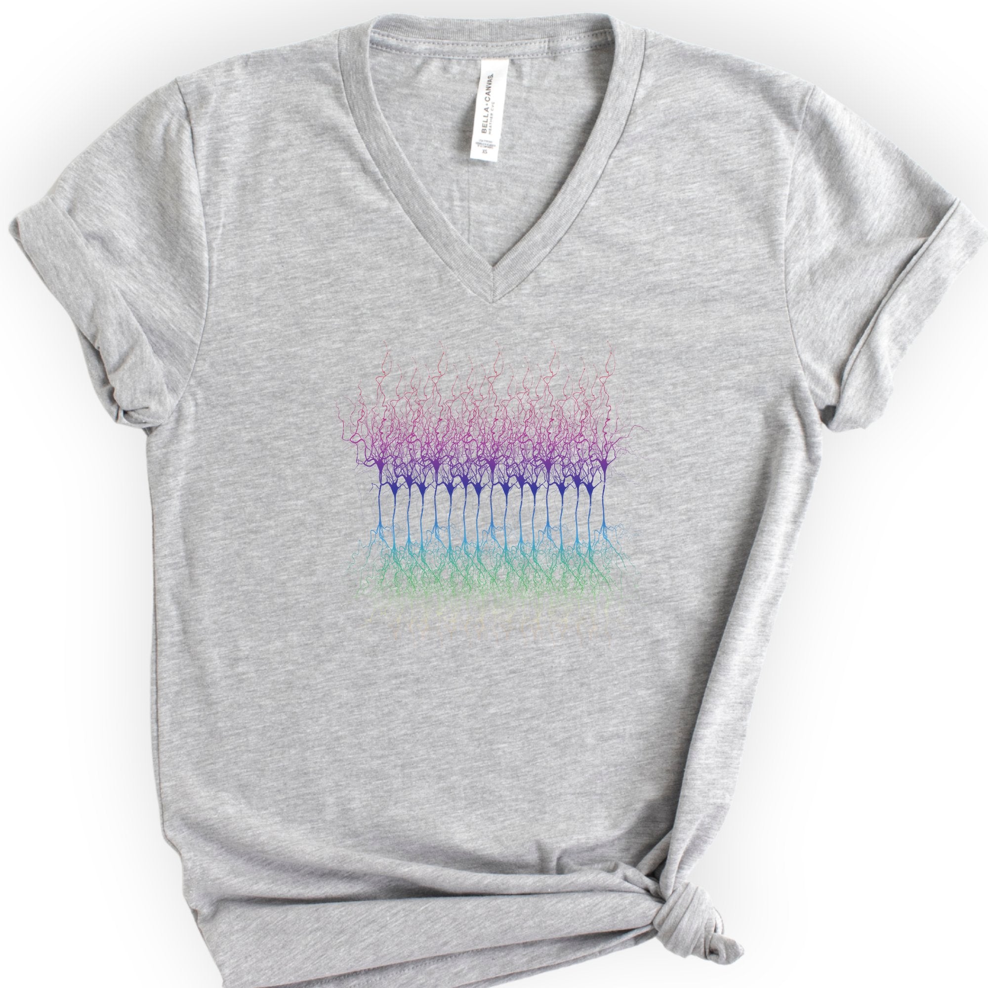 Neural Pathways v-neck t-shirt — Athletic Heather