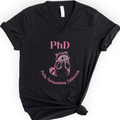 PhD - Pretty, Hardworking, Determined v-neck t-shirt — Black