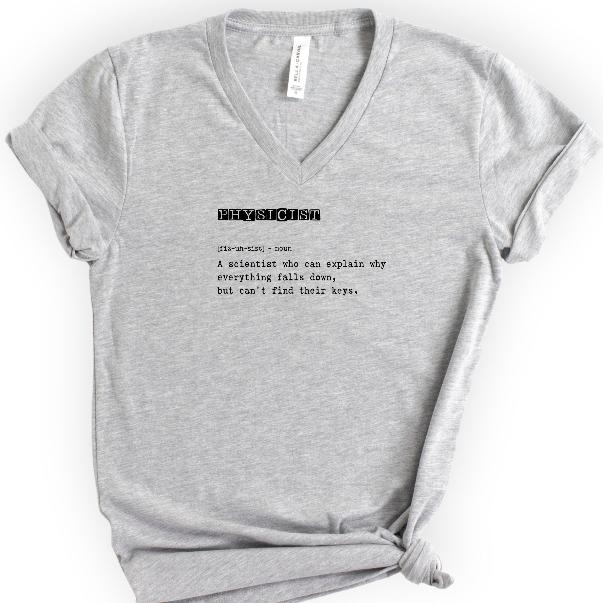 Physicist Definition v-neck t-shirt — Athletic Heather