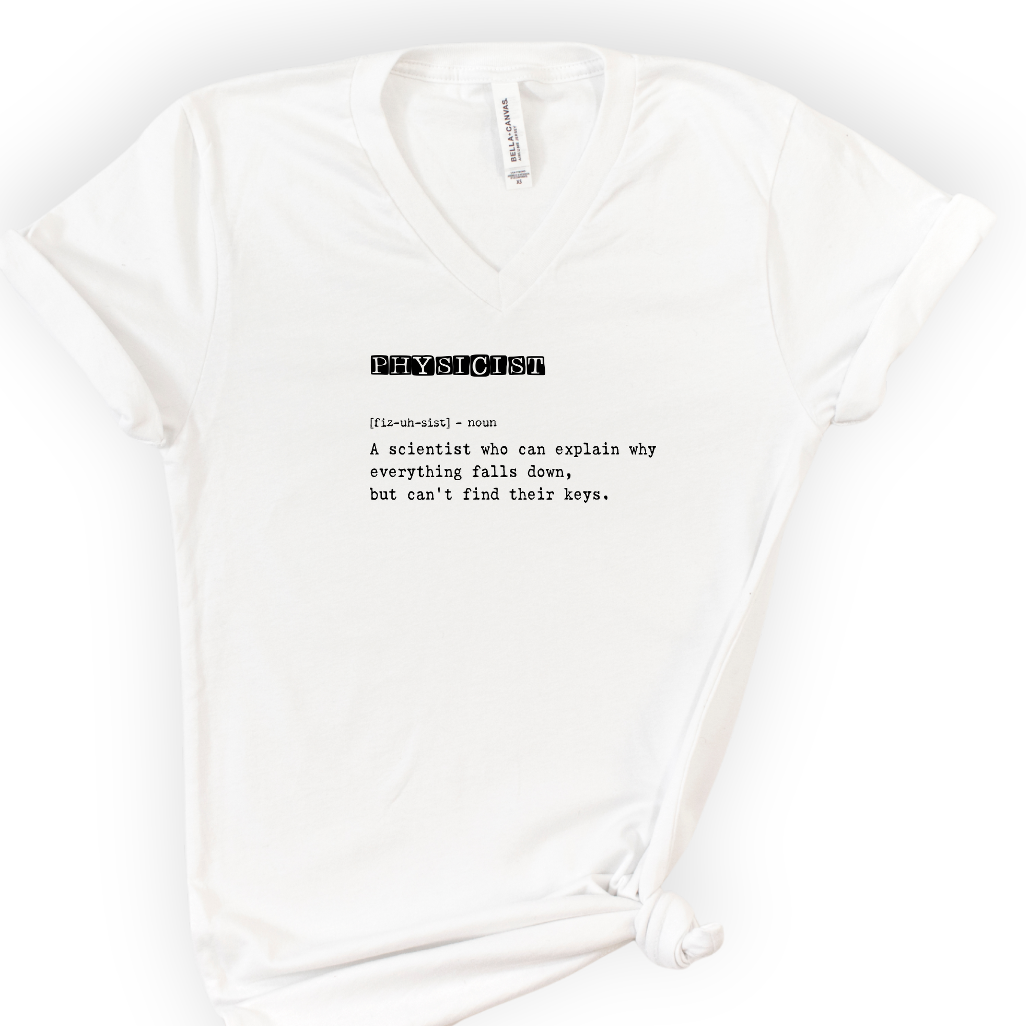 Physicist Definition v-neck t-shirt — White