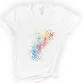 Rainbow DNA v-neck t-shirt — White