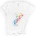 Rainbow DNA v-neck t-shirt — White