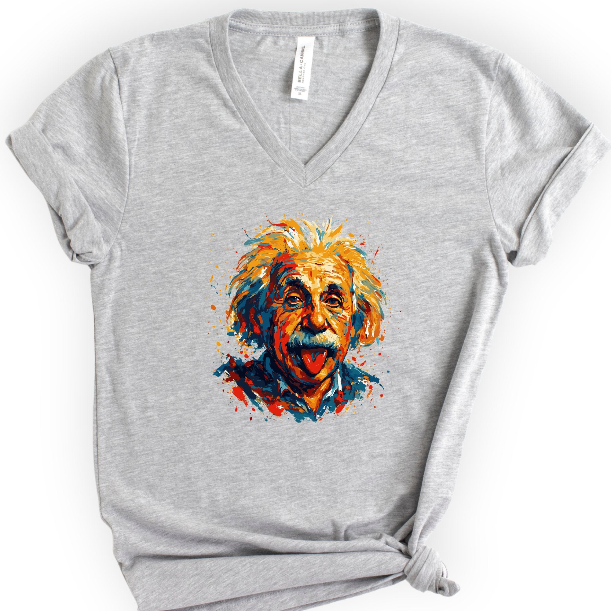 Relatively Unserious v-neck t-shirt — Athletic Heather