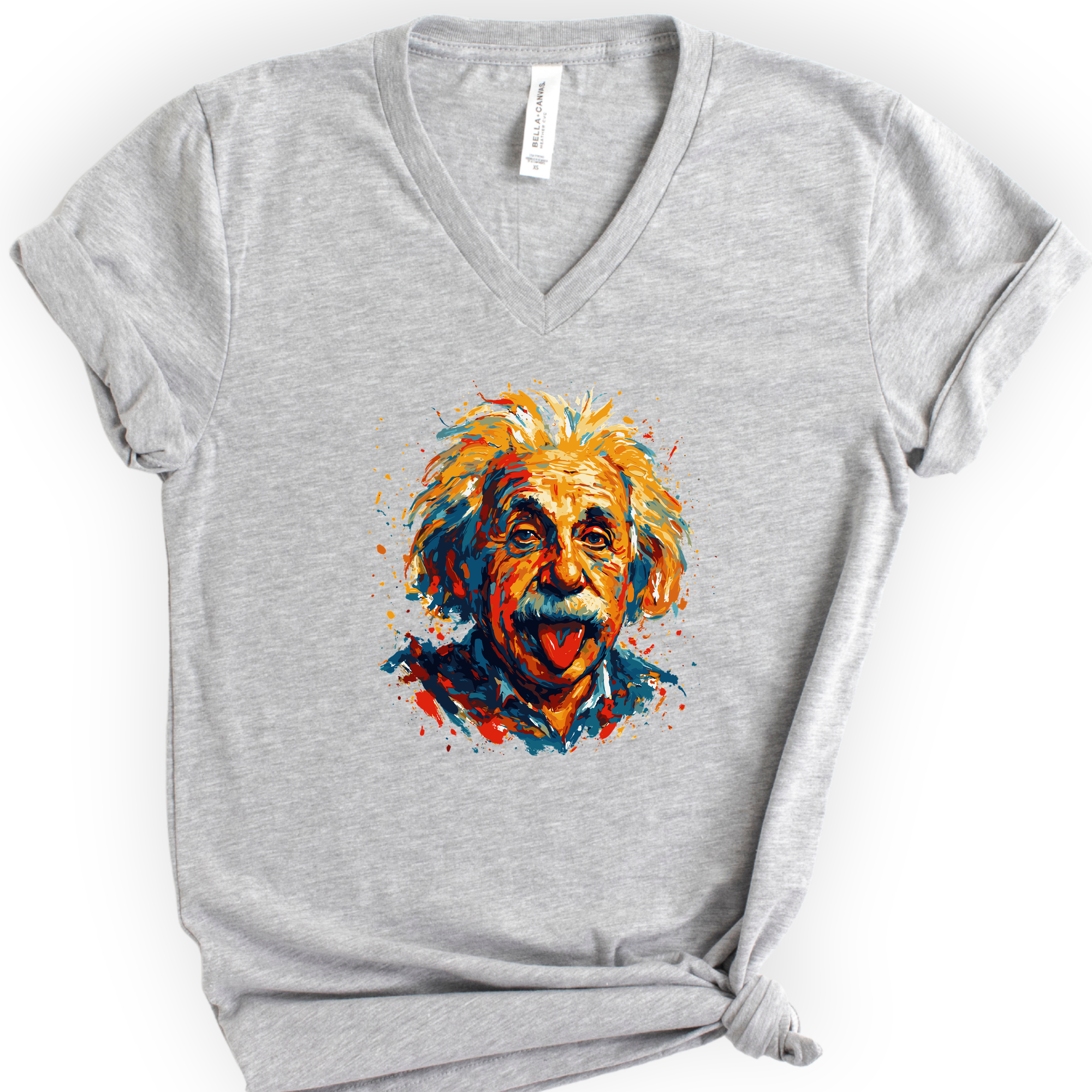 Relatively Unserious v-neck t-shirt — Athletic Heather