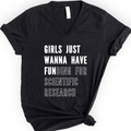 Girls Just Wanna Have Funding – Research Edition v-neck t-shirt — Black