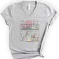 Retro 90s Girls Just Wanna Have Funding v-neck t-shirt — Athletic Heather