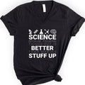 Science Because Figuring Things v-neck t-shirt — Black
