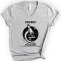 Science Focusing On The Little Things v-neck t-shirt — Athletic Heather