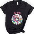Science Girl v-neck t-shirt — Black