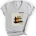 Scientific Sips v-neck t-shirt — Athletic Heather