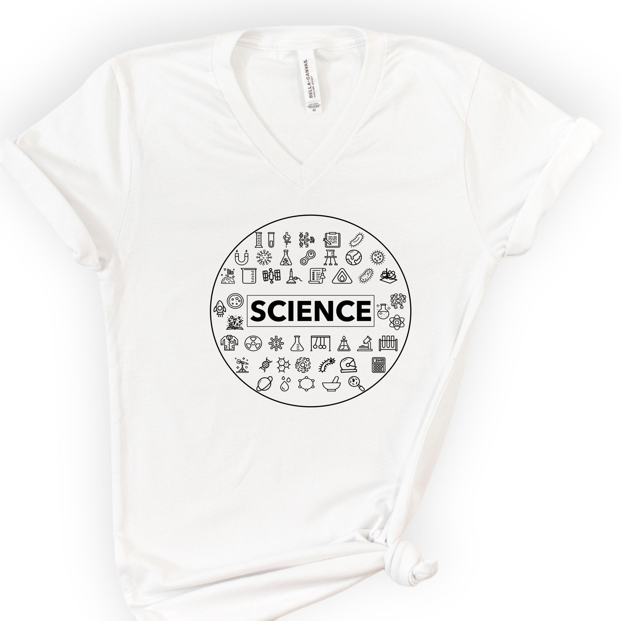 Scientific Symbol v-neck t-shirt — White