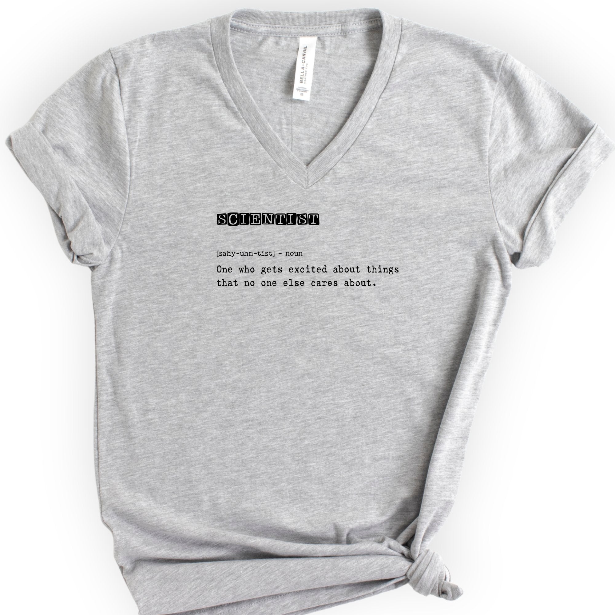 Scientist Definition v-neck t-shirt — Athletic Heather