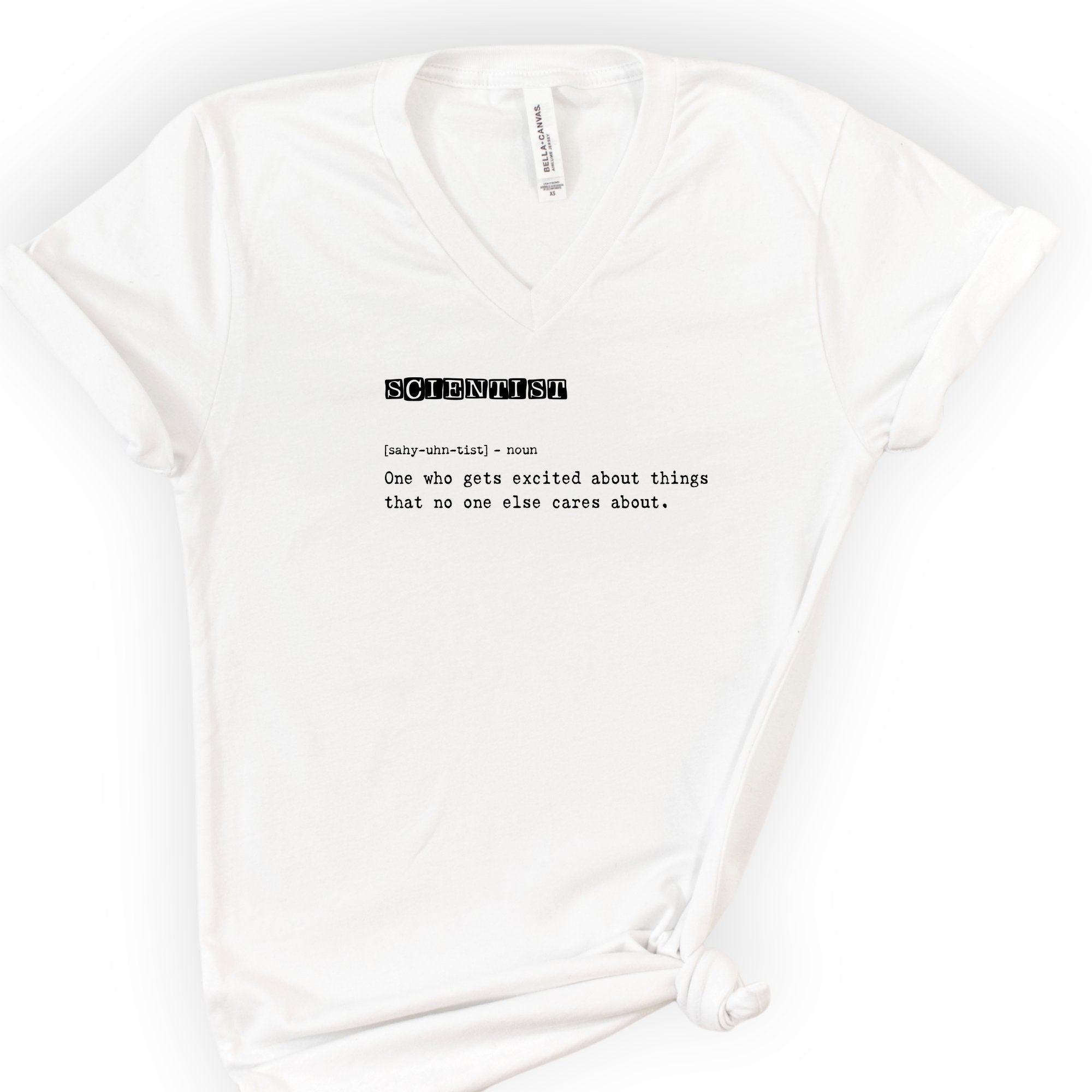 Scientist Definition v-neck t-shirt — White