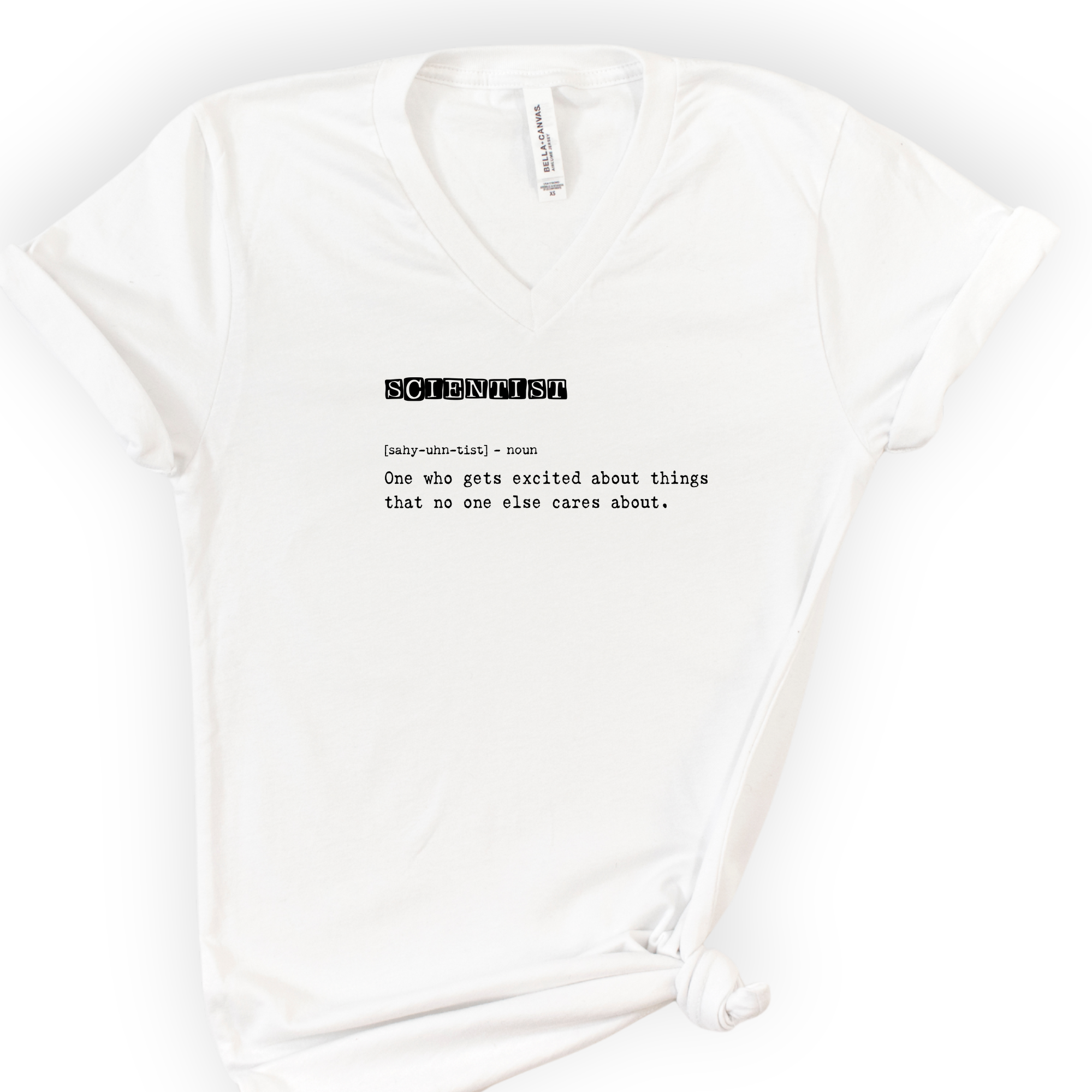 Scientist Definition v-neck t-shirt — White