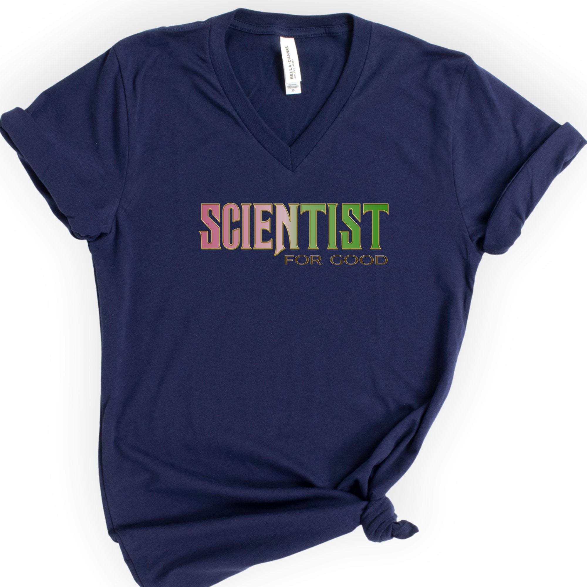 Scientist For Good v-neck t-shirt — Navy
