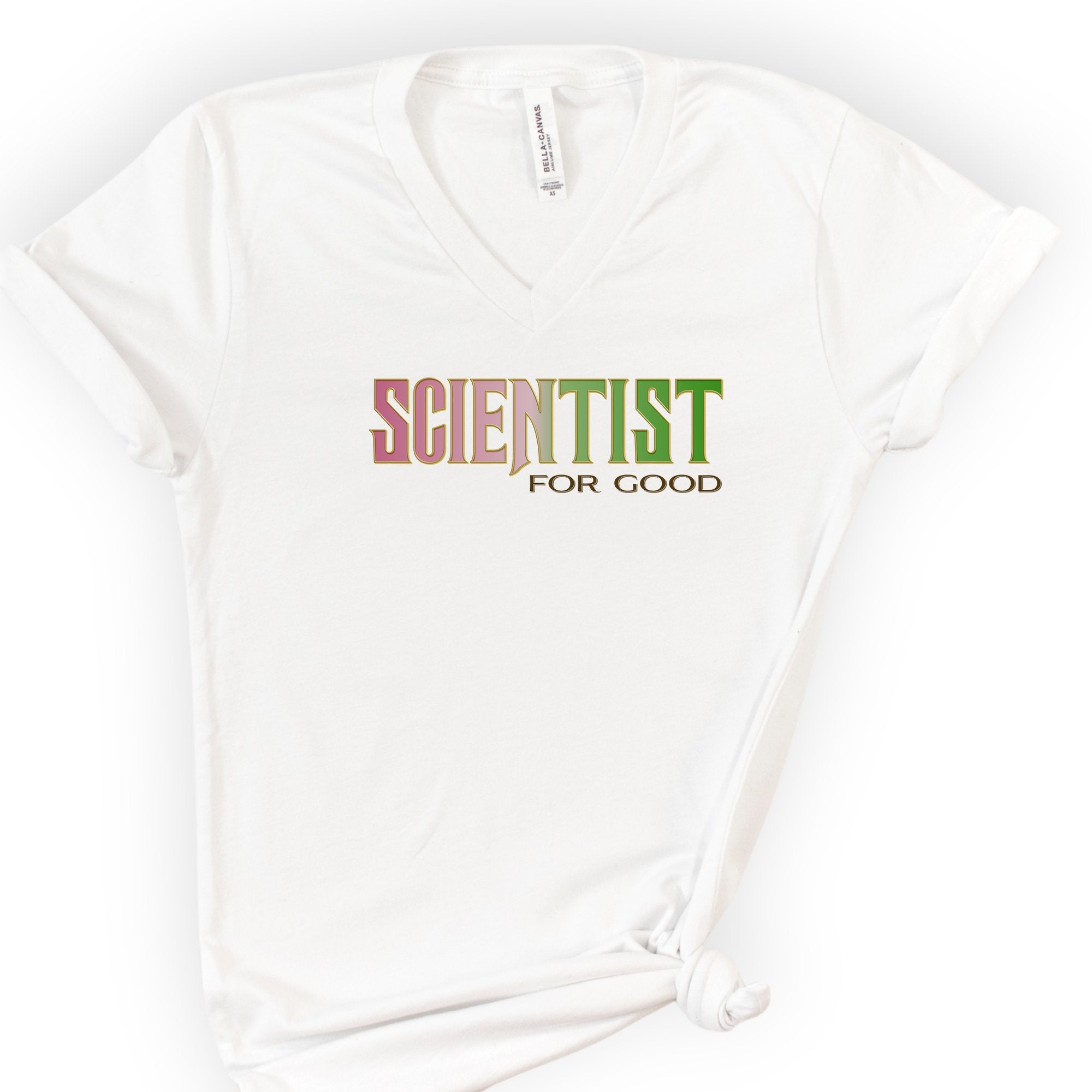 Scientist For Good v-neck t-shirt — White
