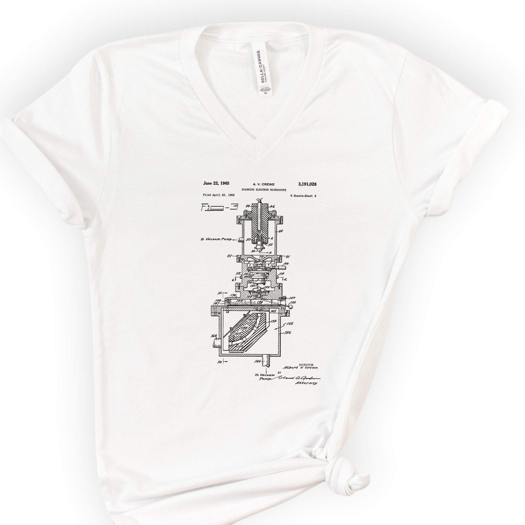SEM Patent v-neck t-shirt — White