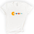 Solar System Pac Man v-neck t-shirt — White