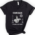 Stand Back Science v-neck t-shirt — Black