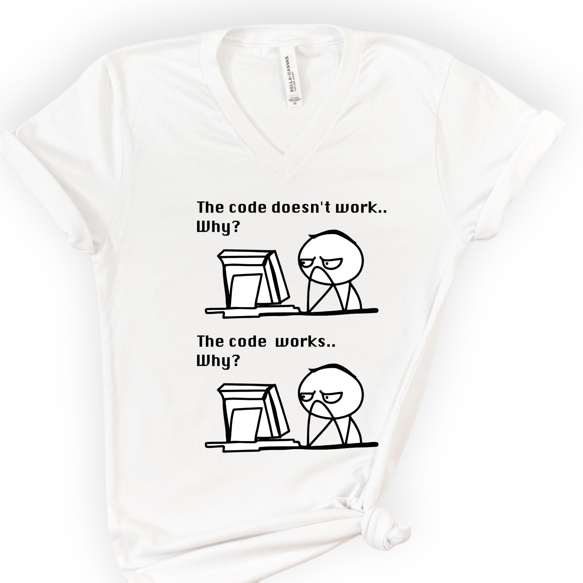 The Code Works v-neck t-shirt — White