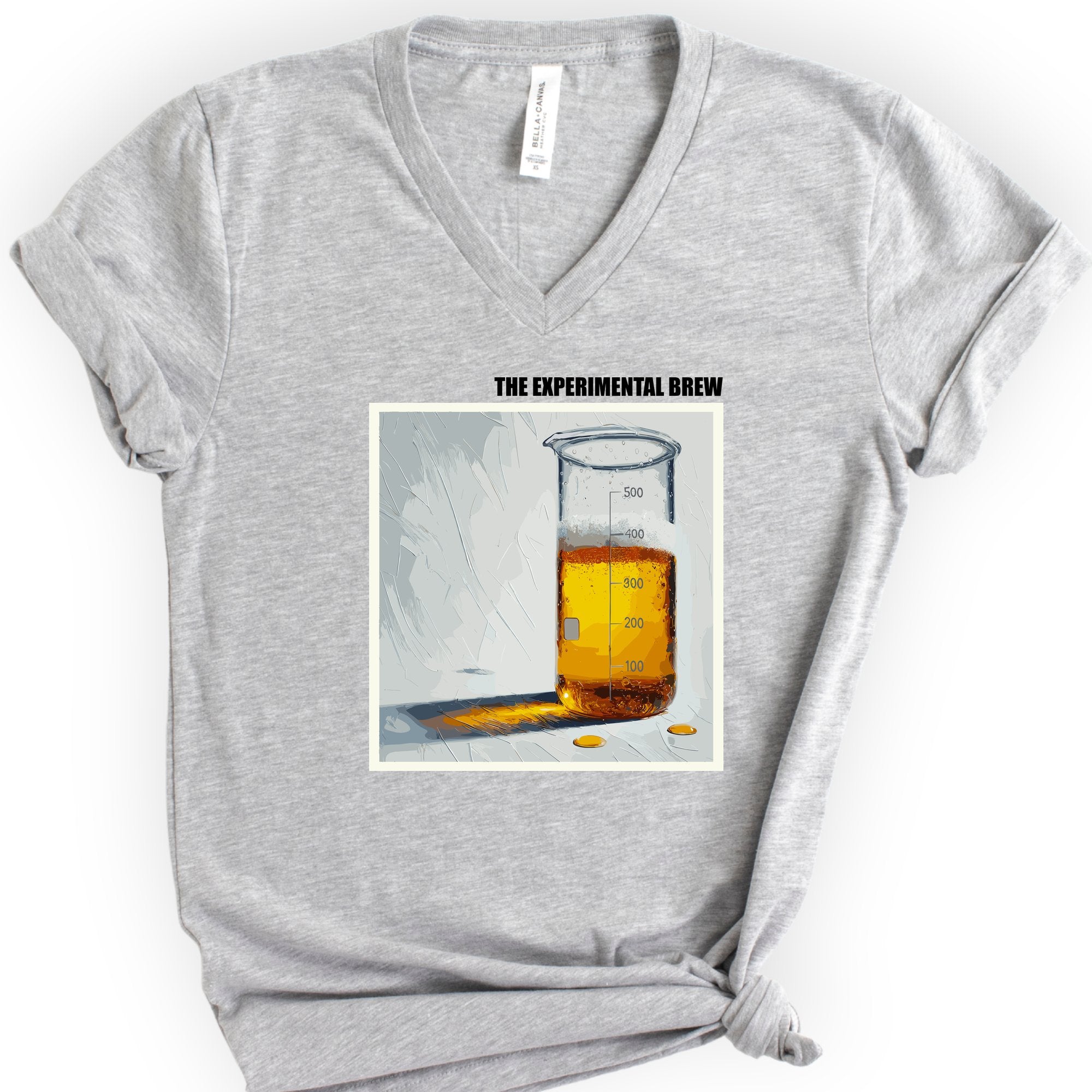 The Experimental Brew v-neck t-shirt — Athletic Heather