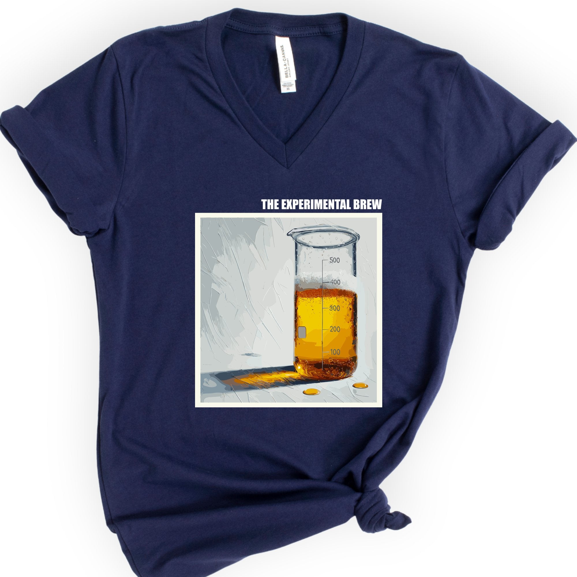 The Experimental Brew v-neck t-shirt — Navy