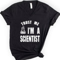 Trust Me, I'm a Scientist v-neck t-shirt — Black