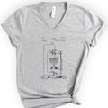 Water Apparatus Patent v-neck t-shirt — Athletic Heather