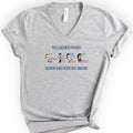 Well-Behaved Women Rarely Make History v-neck t-shirt — Athletic Heather