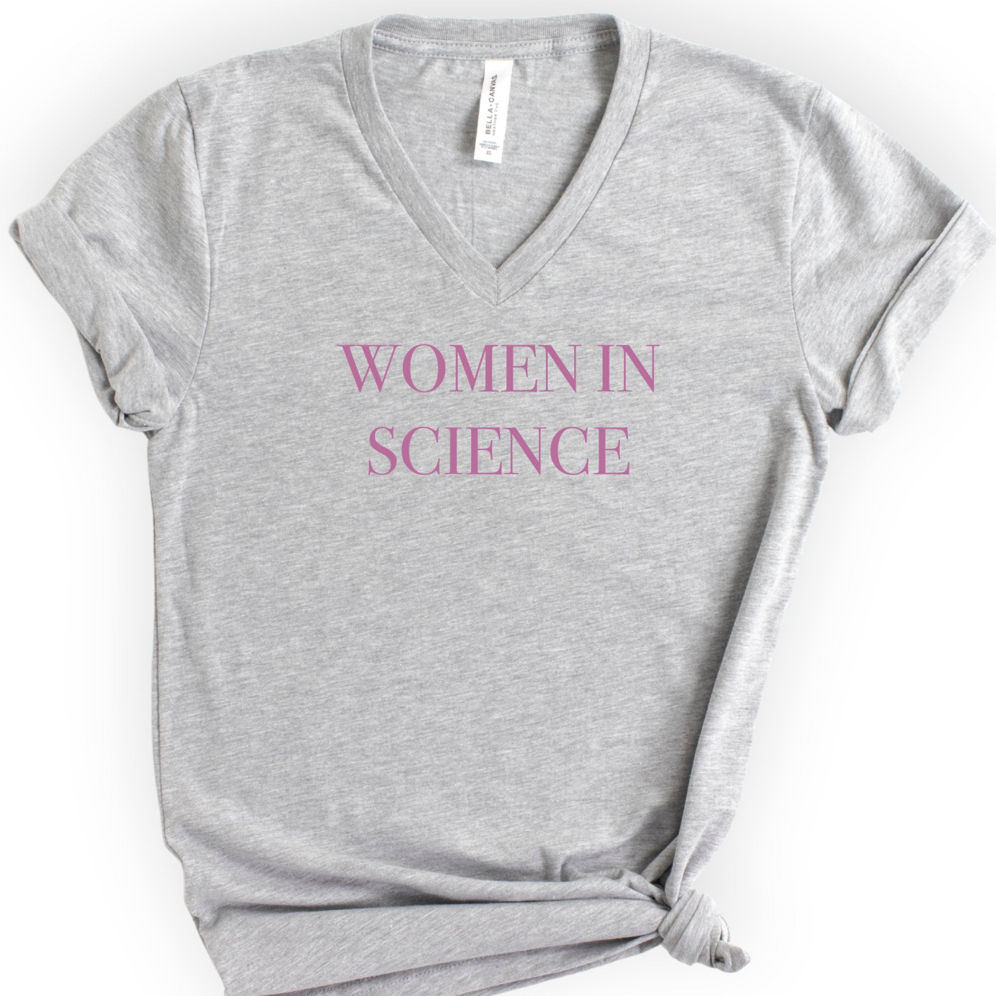 Women In Science v-neck t-shirt — Athletic Heather
