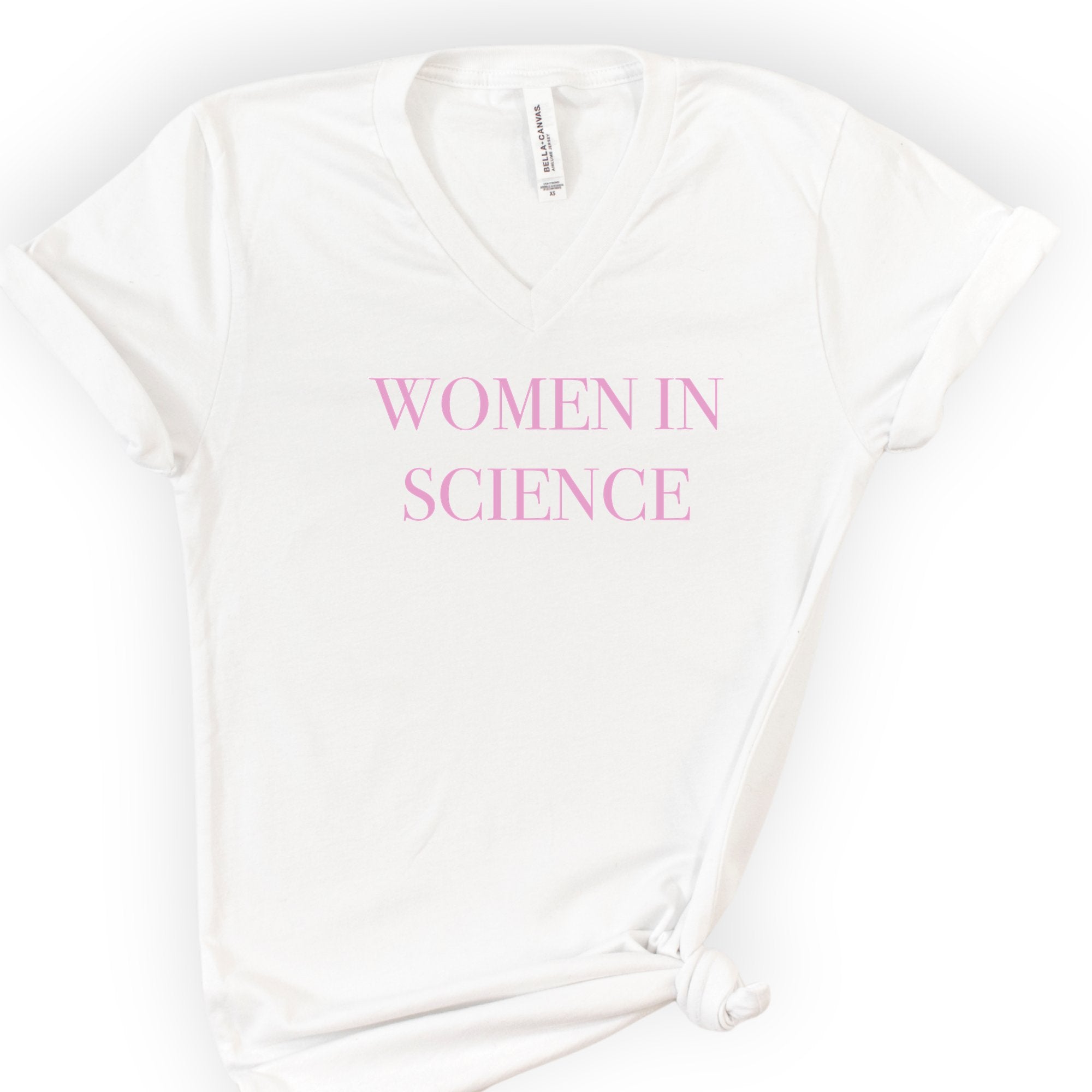 Women In Science v-neck t-shirt — White