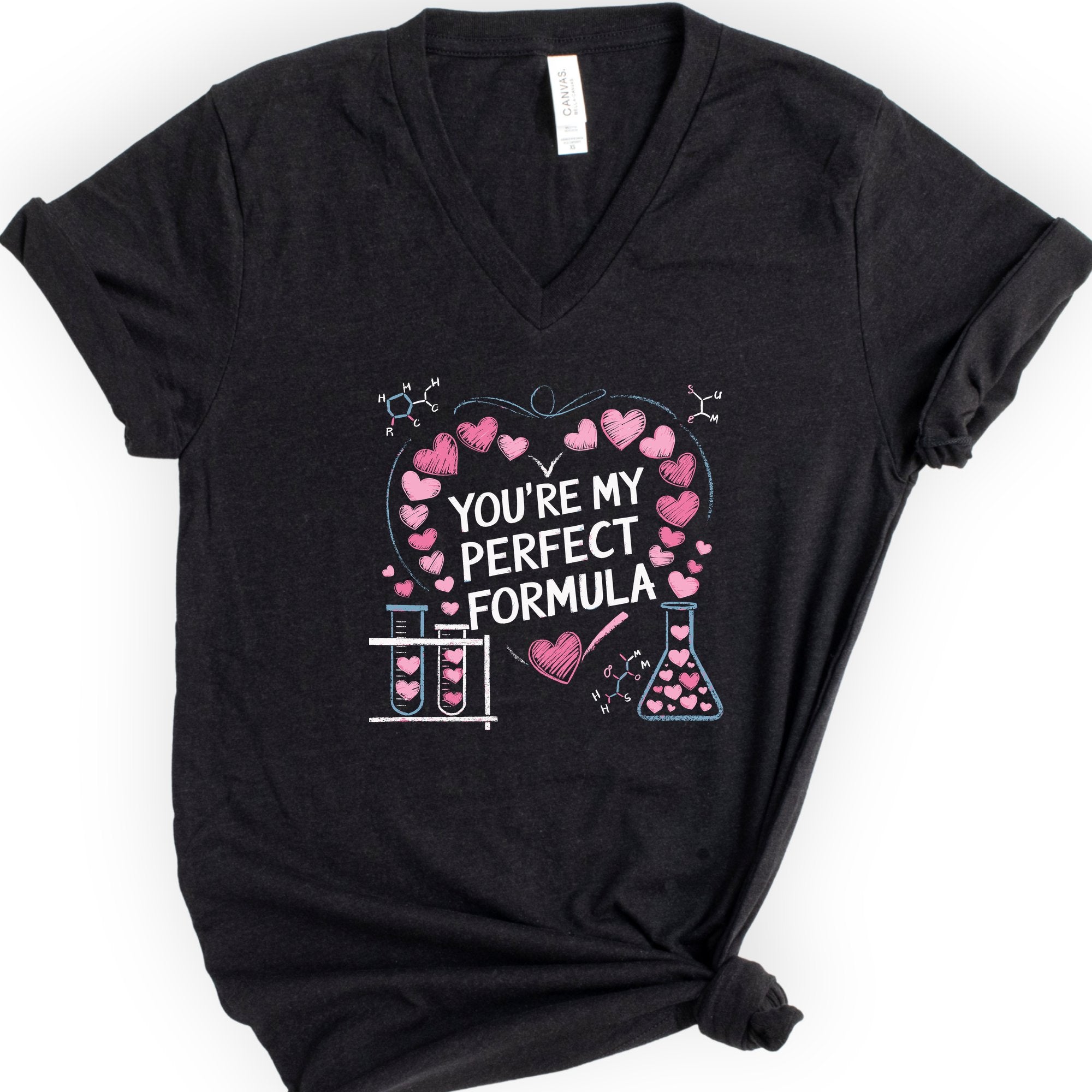 You're My Perfect Formula v-neck t-shirt — Black